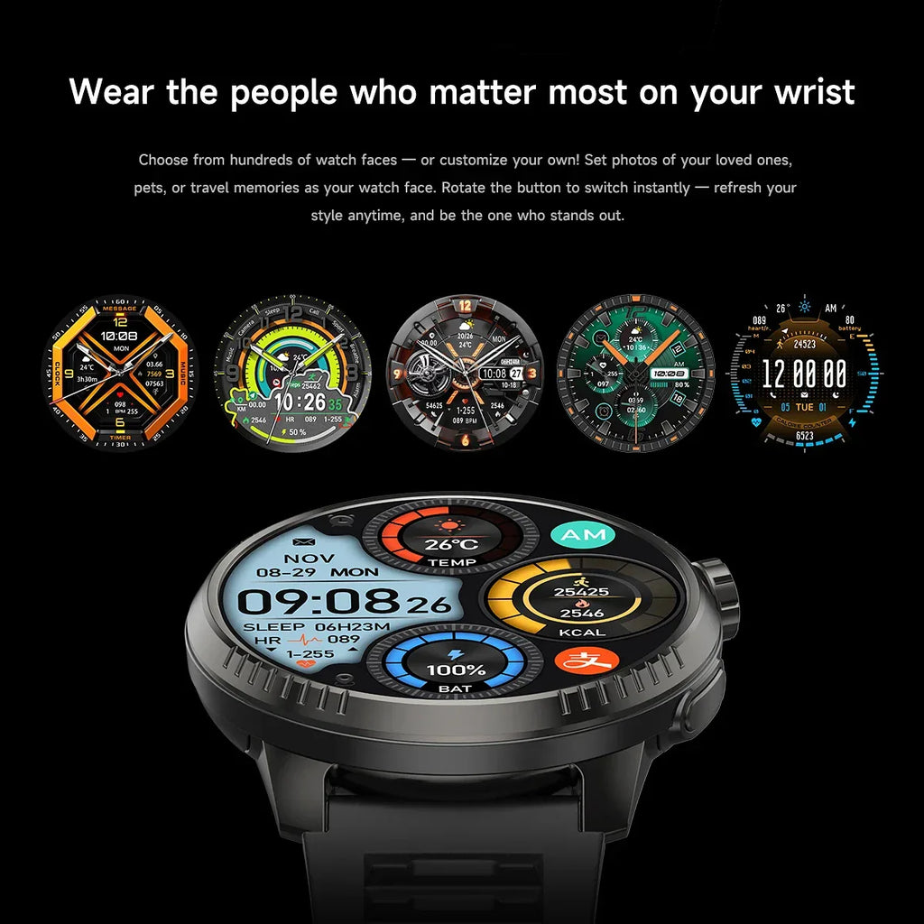 Smart Watch, Full Touch Screen, Activity Tracker with Call & Message Functions, Pedometer, Multiple Sports Modes, Compatible - Vivid Mart