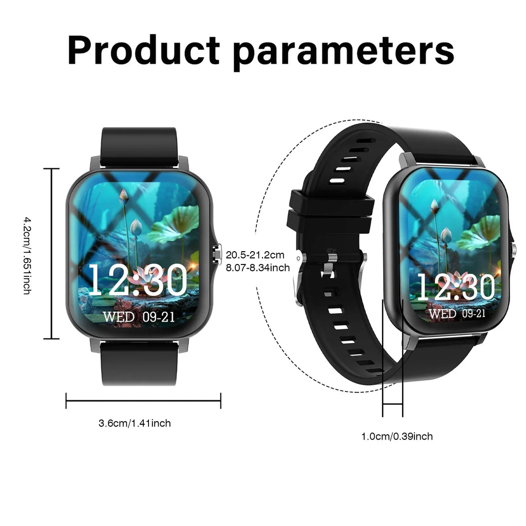 Smart Watch, Wireless Call/Dial, Multi-Sport Mode, Multiple APP Reminders, Suitable for Men and Women, Compatible with IPhone/An - Vivid Mart