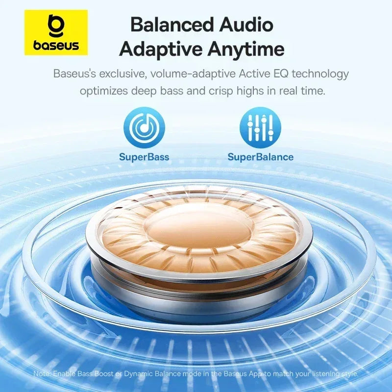 Baseus EP10 Pro ANC Earbuds Wireless Bluetooth 6.0 Earphones 50dB Realtime Adaptive Headphones 6 Mic Hi-Res LDAC IP55 Ear buds - Vivid Mart