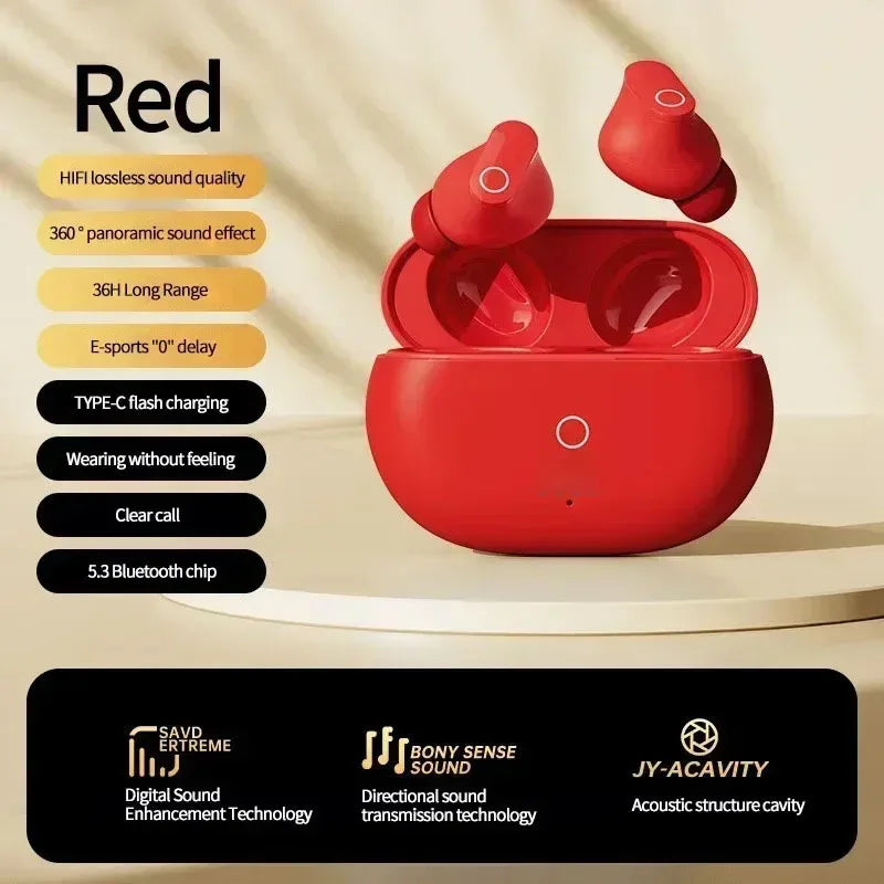 Buds 4 Pro Wireless Earbuds Bluetooth Earphones Noise Reduction Headphones HiFI Stereo Sound Built-in Mic Headset - Vivid Mart