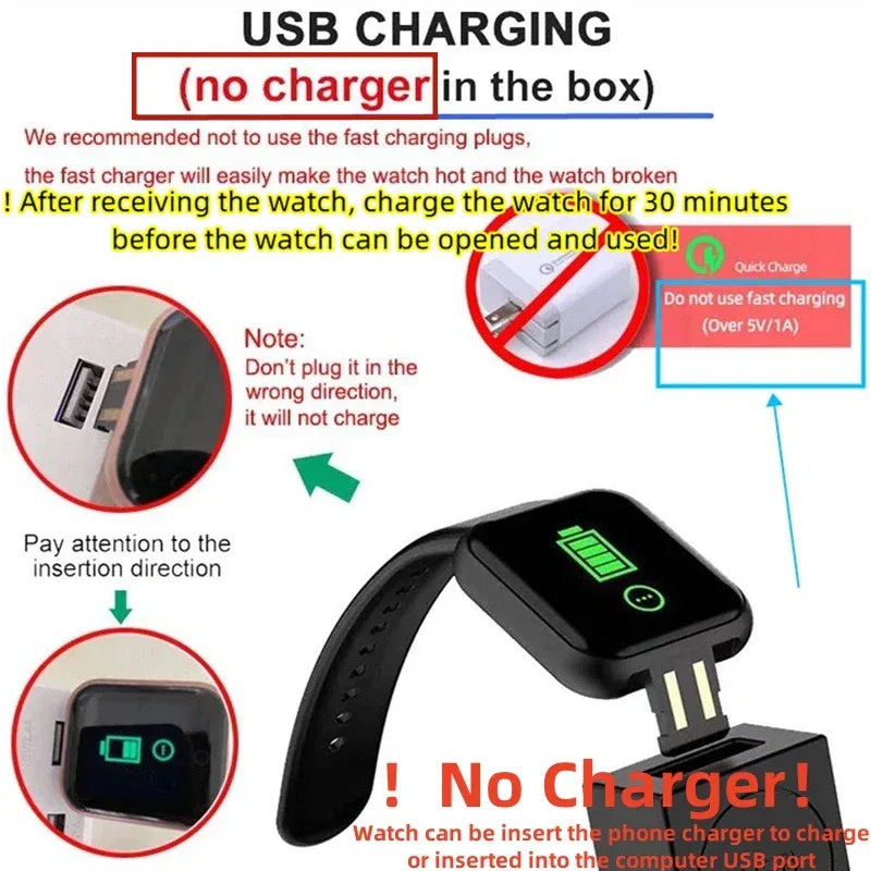 Smart Watch For Women Men Wristwatch Bluetooth Connected Phone Player Music Fitness Sport Bracelet Sleep Monitor Digital Watches - Vivid Mart