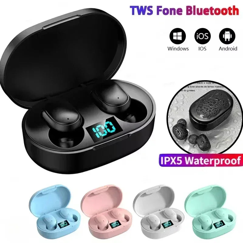 E6S Wireless Bluetooth Earphones TWS Bluetooth Headset Wireless Earbuds Noise Cancelling Earphones with Microphone Headphones - Vivid Mart