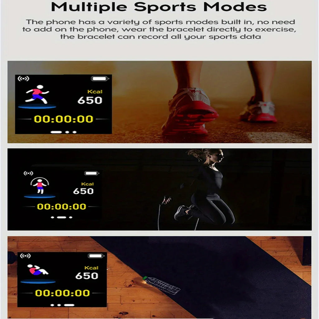 Smart Watch For Men Women Wristwatch Bluetooth Connect Phone Music Player Fitness Sport Bracelet Health Monitor Digital Watches - Vivid Mart