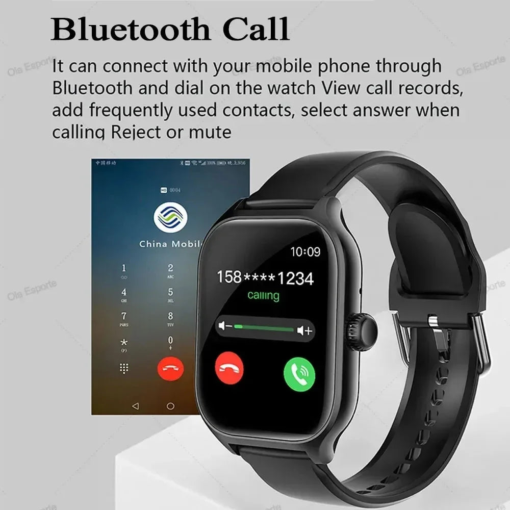 Smart Watch For Android IOS Watches 1.83inch HD Display Bluetooth Call Message Alert Music Sports Mode Smartwatch Men Women Gift - Vivid Mart
