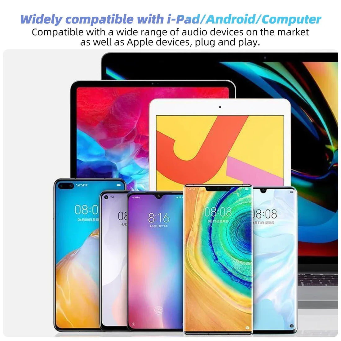 Type C Wired Earphones For Apple iPhone 15 Pro Max In-Ear With Mic For Sumsung Onepuls Xiaomi Redmi Huawei USB C Music Earpbuds - Vivid Mart