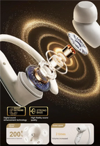 Ear Clip Earbuds Surround Sound Wireless Bluetooth 5.4 Headsets Noise Reduction Sports Gaming Headphones with HD Mic Earphones - Vivid Mart