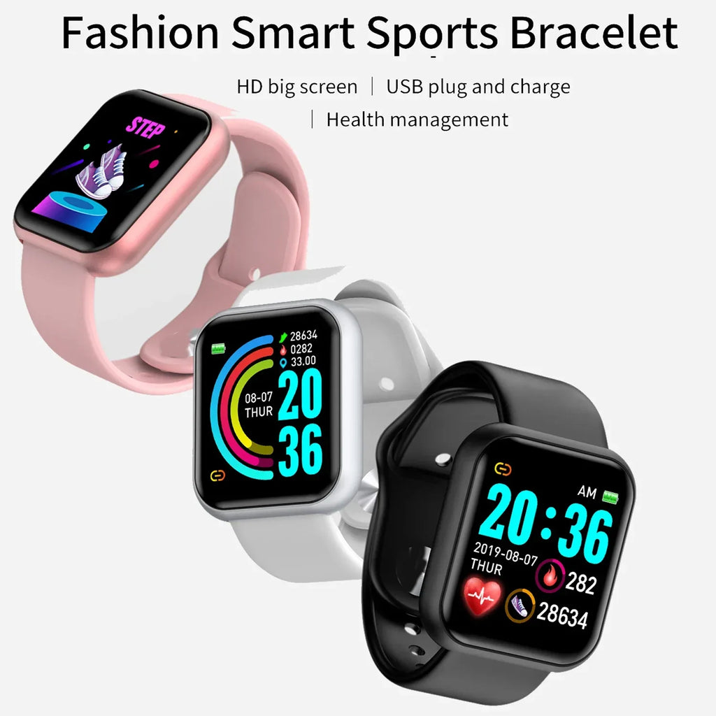 Smart Watch For Women Men Wristwatch Bluetooth Connected Phone Player Music Fitness Sport Bracelet Sleep Monitor Digital Watches - Vivid Mart