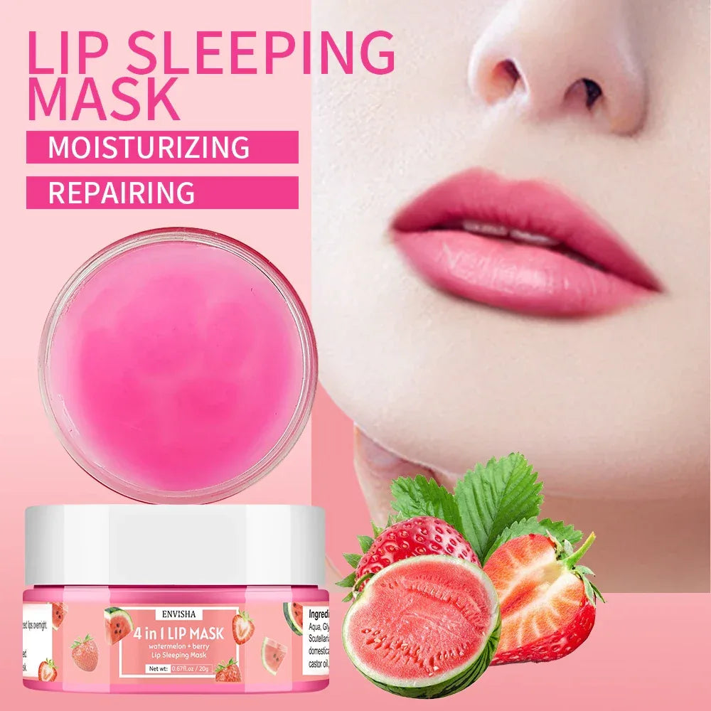 ENVISHA Beauty Health Exfoliating Lip Mask Skin Care Sleep Hydrated Maintenance Lip Scrub Cream Anti Drying Nourish Protect - Vivid Mart