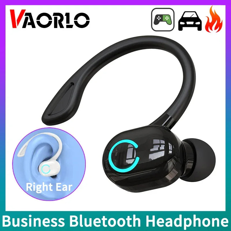Wireless Bluetooth Earphones HIFI Bass With HD MIC Ear-Hook Earbuds Noise Cancelling Life Waterproof Game Sports Music Headsets - Vivid Mart