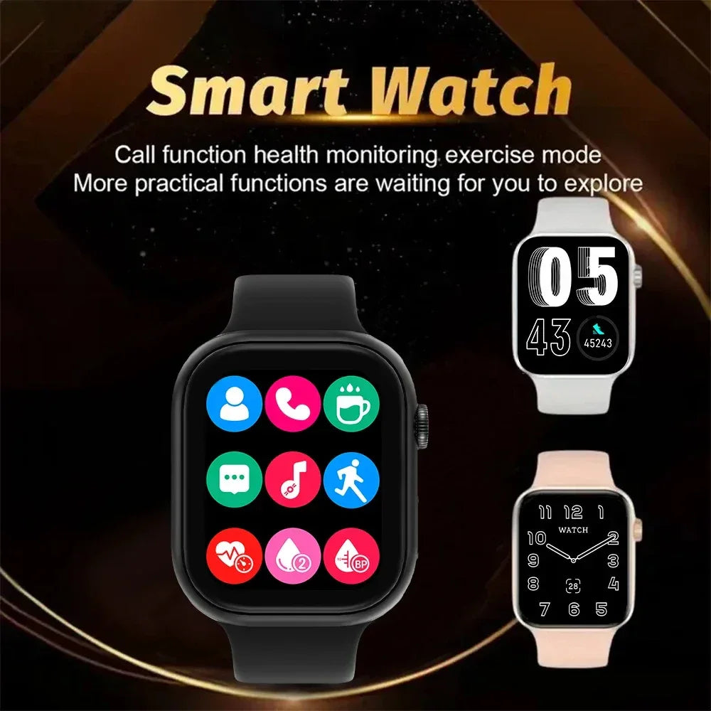 2025 New Smartwatch For Men Android IOS Phone 1.73" Screen Bluetooth Call Blood Oxygen Pressure Monitoring Smart Watch Women - Vivid Mart
