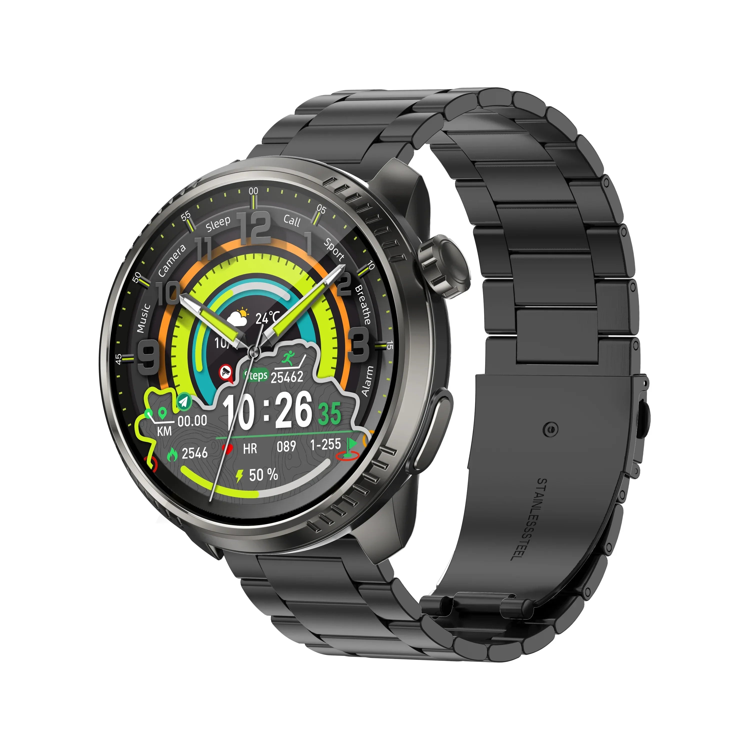 Smart Watch, Full Touch Screen, Activity Tracker with Call & Message Functions, Pedometer, Multiple Sports Modes, Compatible - Vivid Mart