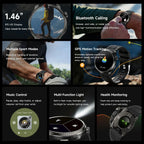 Smart Watch, Full Touch Screen, Activity Tracker with Call & Message Functions, Pedometer, Multiple Sports Modes, Compatible - Vivid Mart