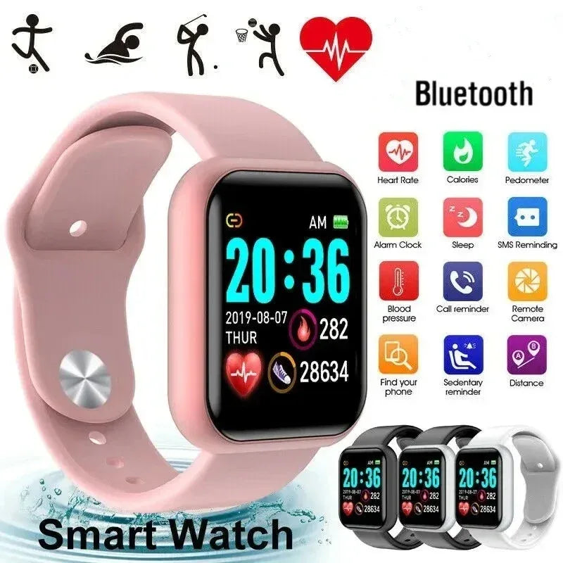Smart Watch For Women Men Wristwatch Bluetooth Connected Phone Player Music Fitness Sport Bracelet Sleep Monitor Digital Watches - Vivid Mart