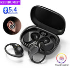 Bluetooth 5.4 Ear Hook Headphones TWS Wireless Earphones HiFi Stereo Waterproof Headsets LED Display Long Standby Touch Earbuds - Vivid Mart