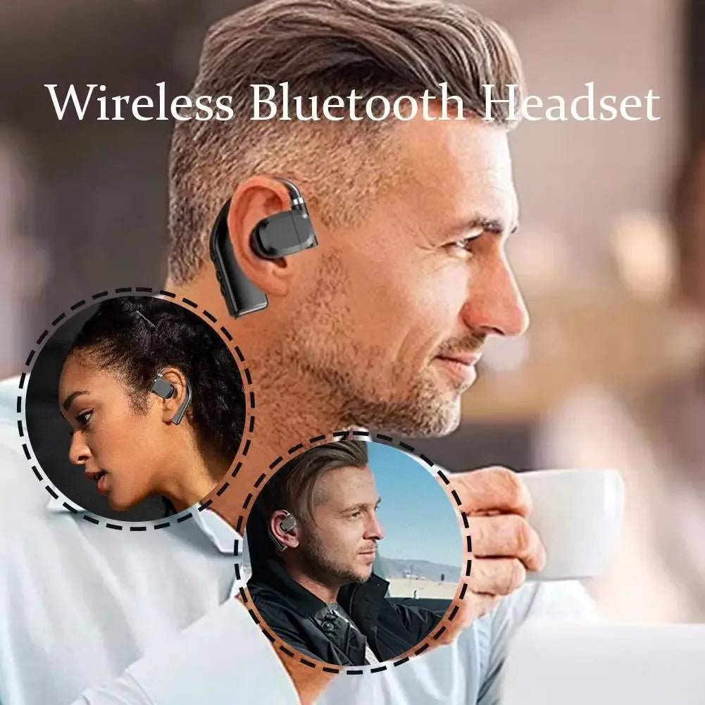Earhooks Bluetooth Headphones Sport Earphones Hifi Stereo Sound Wireless Earbuds Headset - Vivid Mart