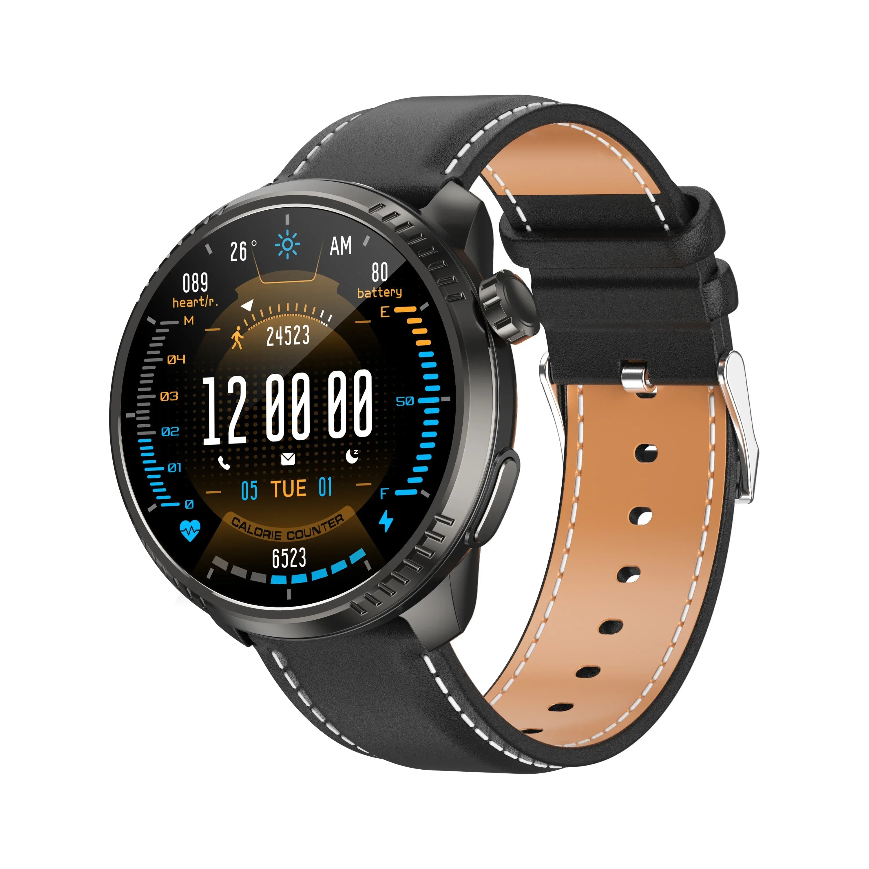 Smart Watch, Full Touch Screen, Activity Tracker with Call & Message Functions, Pedometer, Multiple Sports Modes, Compatible - Vivid Mart